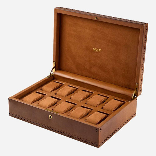 Horlogedoos Brogue 10 Horloges Wolf 1834 - Horlogerieshop.nl