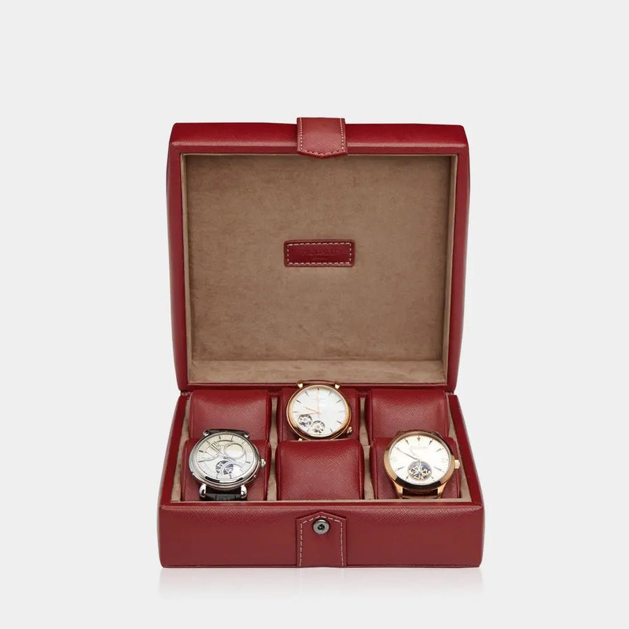 Horlogedoos GALLANTE leder 6 Horloges Modalo - Horlogerieshop.nl