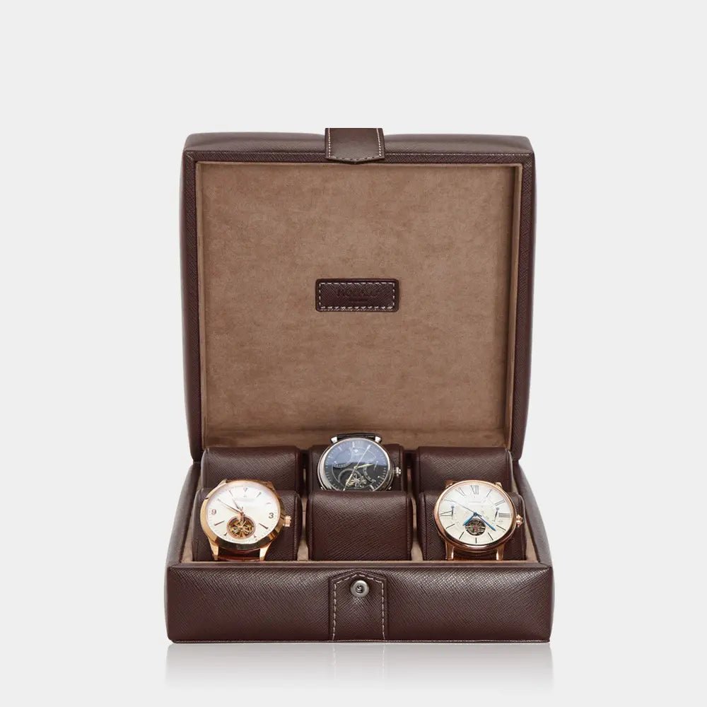 Horlogedoos GALLANTE leder 6 Horloges Modalo - Horlogerieshop.nl