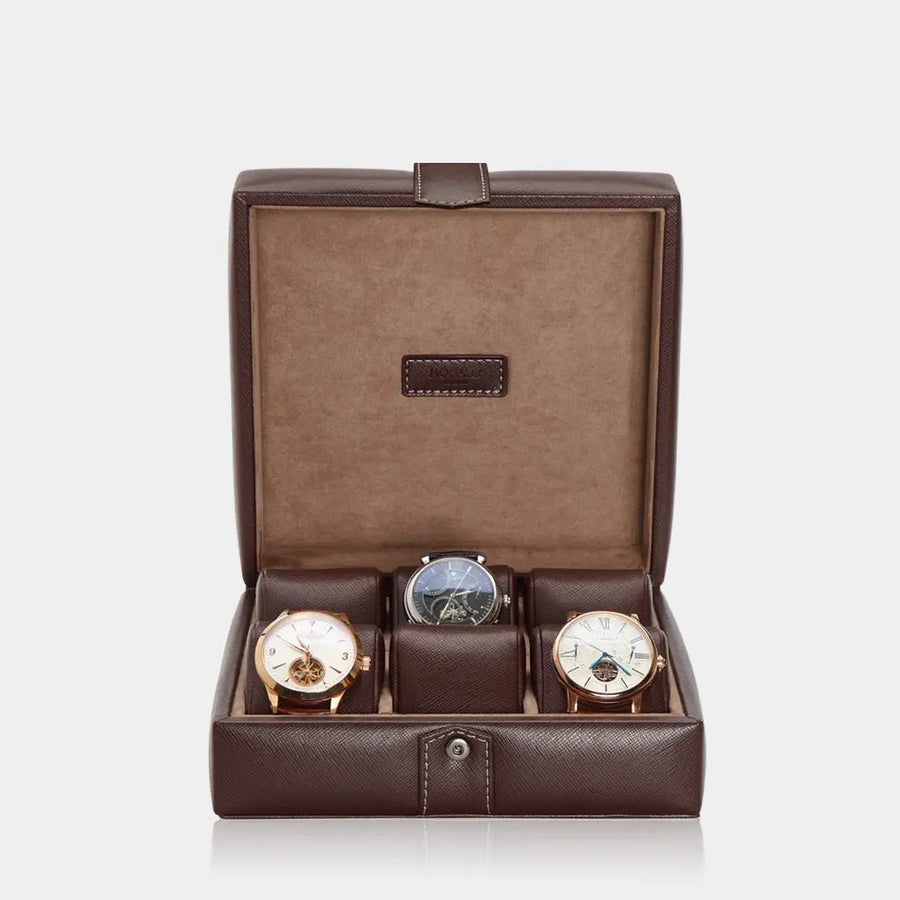 Horlogedoos GALLANTE leder 6 Horloges Modalo - Horlogerieshop.nl