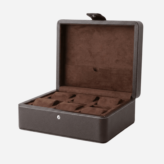 Leanschi horlogedoos 6 horloges Dark Brown hoofdfoto