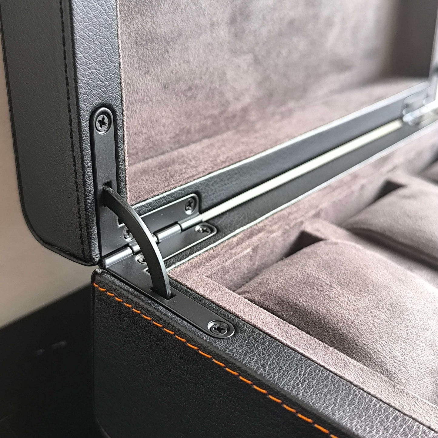 Horlogedoos leder/velours 6 Horloges Leanschi