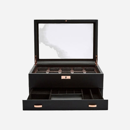 Horlogedoos met lade Axis 10 horloges Wolf 1834 - Horlogerieshop.nl