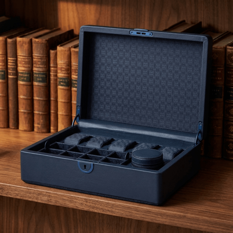 Wolf 1834 Earth horlogedoos 5 horloges Midnight Blue - interieur