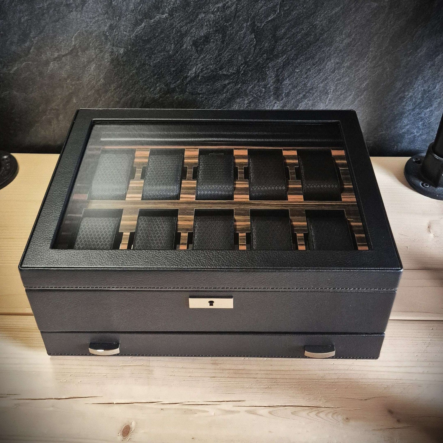 Horlogedoos met lade Roadster 10 horloges Wolf 1834 - Horlogerieshop.nl