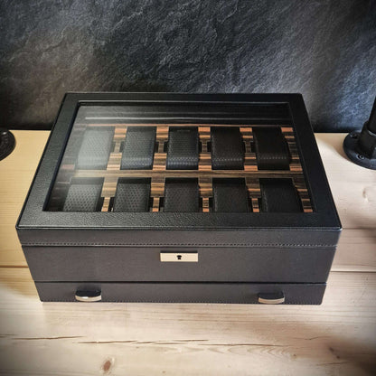 Horlogedoos met lade Roadster 10 horloges Wolf 1834 - Horlogerieshop.nl