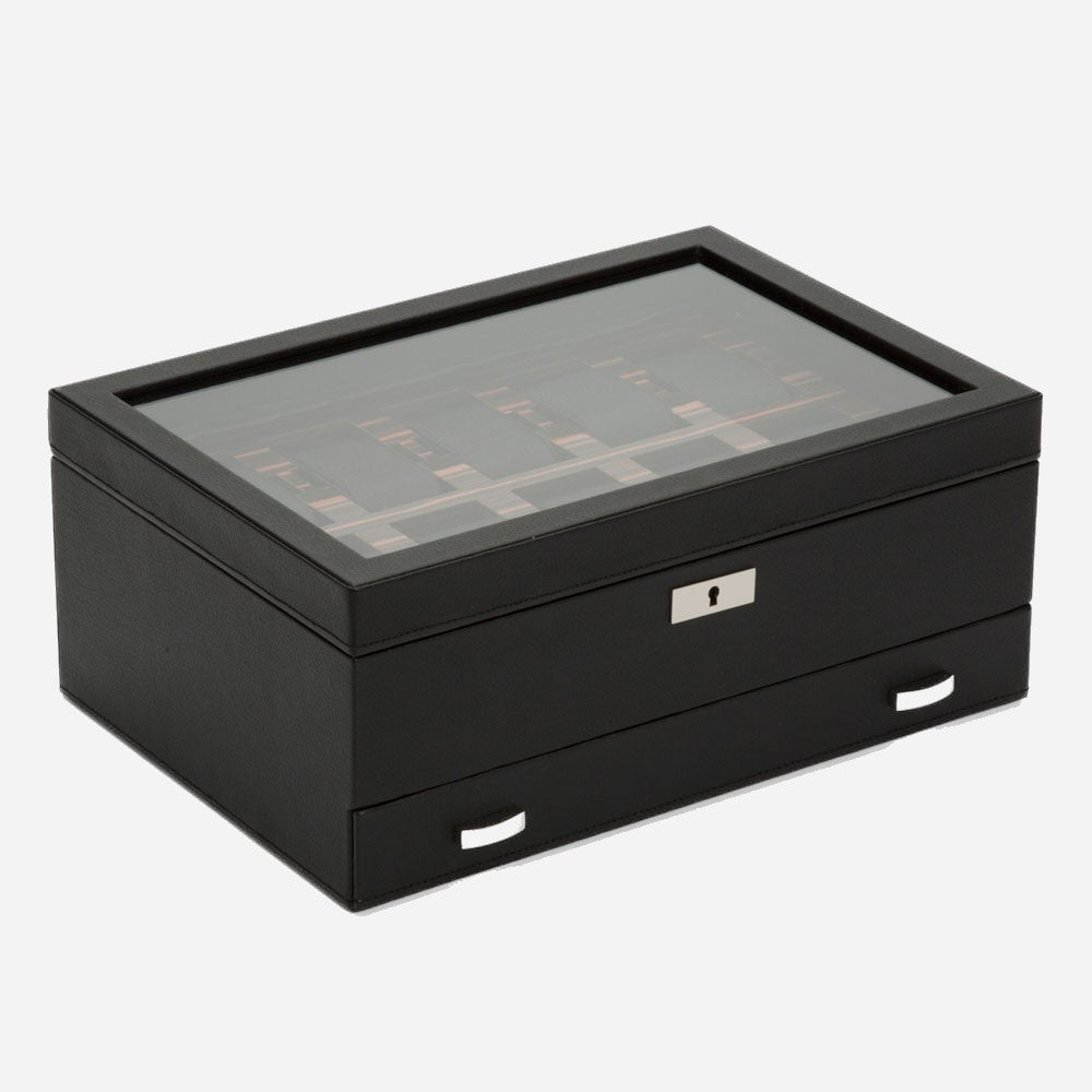 Horlogedoos met lade Roadster 10 horloges Wolf 1834 - Horlogerieshop.nl