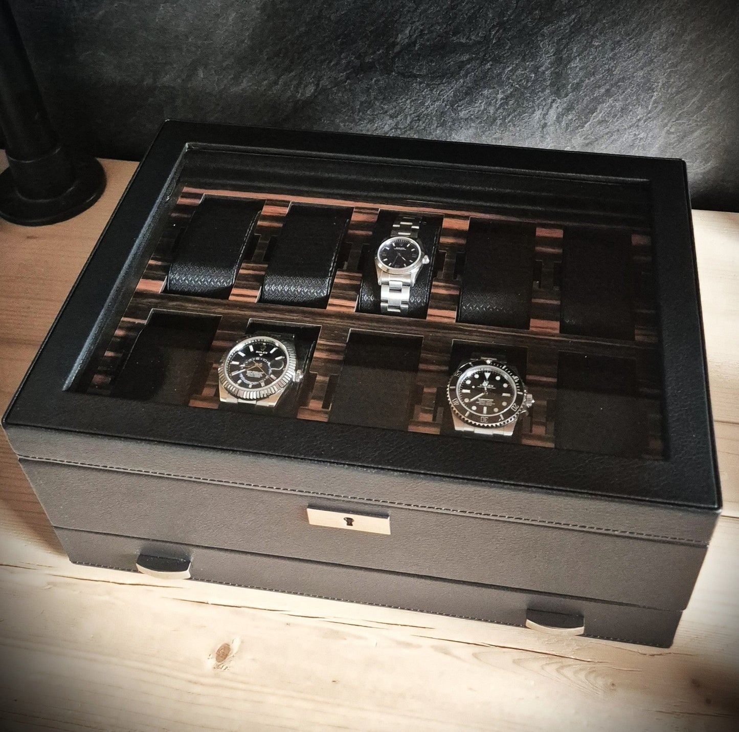 Horlogedoos met lade Roadster 10 horloges Wolf 1834 - Horlogerieshop.nl
