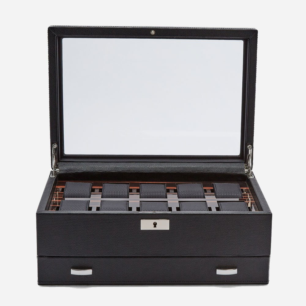 Horlogedoos met lade Roadster 10 horloges Wolf 1834 - Horlogerieshop.nl