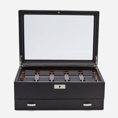 Horlogedoos met lade Roadster 10 horloges Wolf 1834 - Horlogerieshop.nl