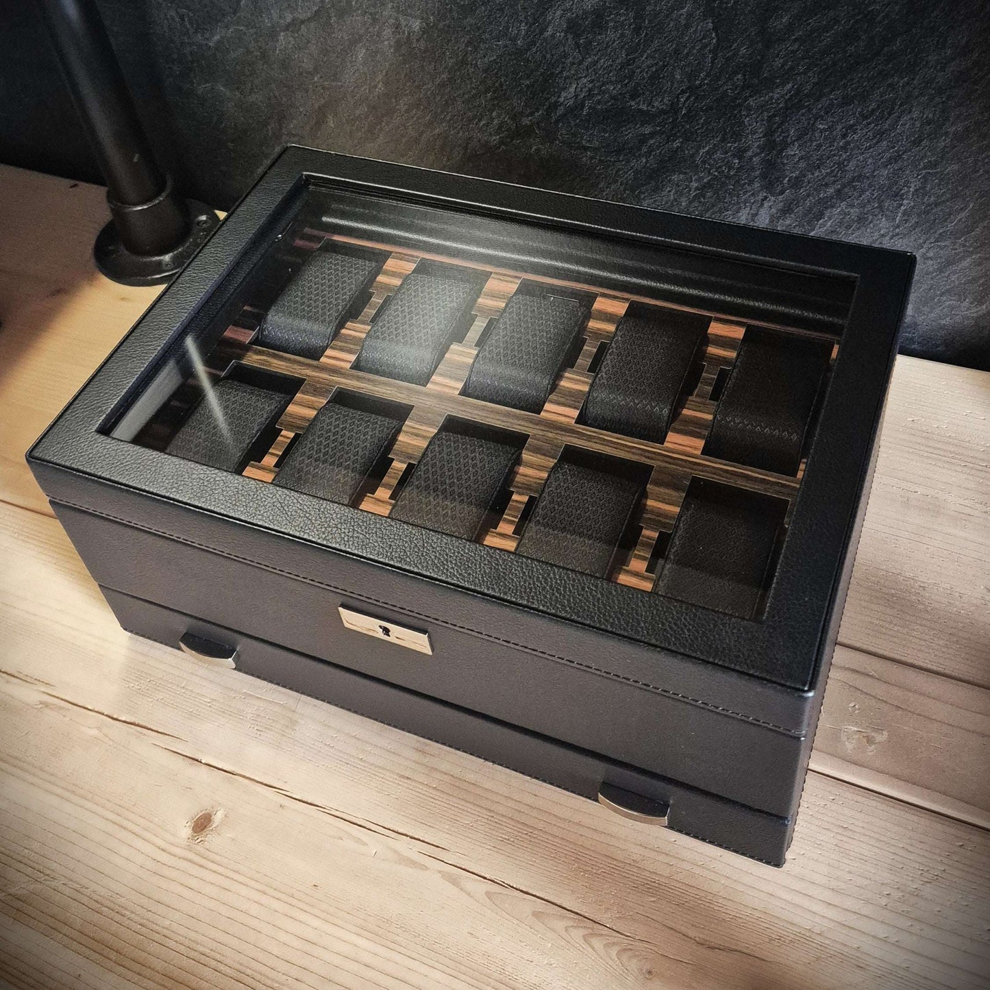 Horlogedoos met lade Roadster 10 horloges Wolf 1834 - Horlogerieshop.nl