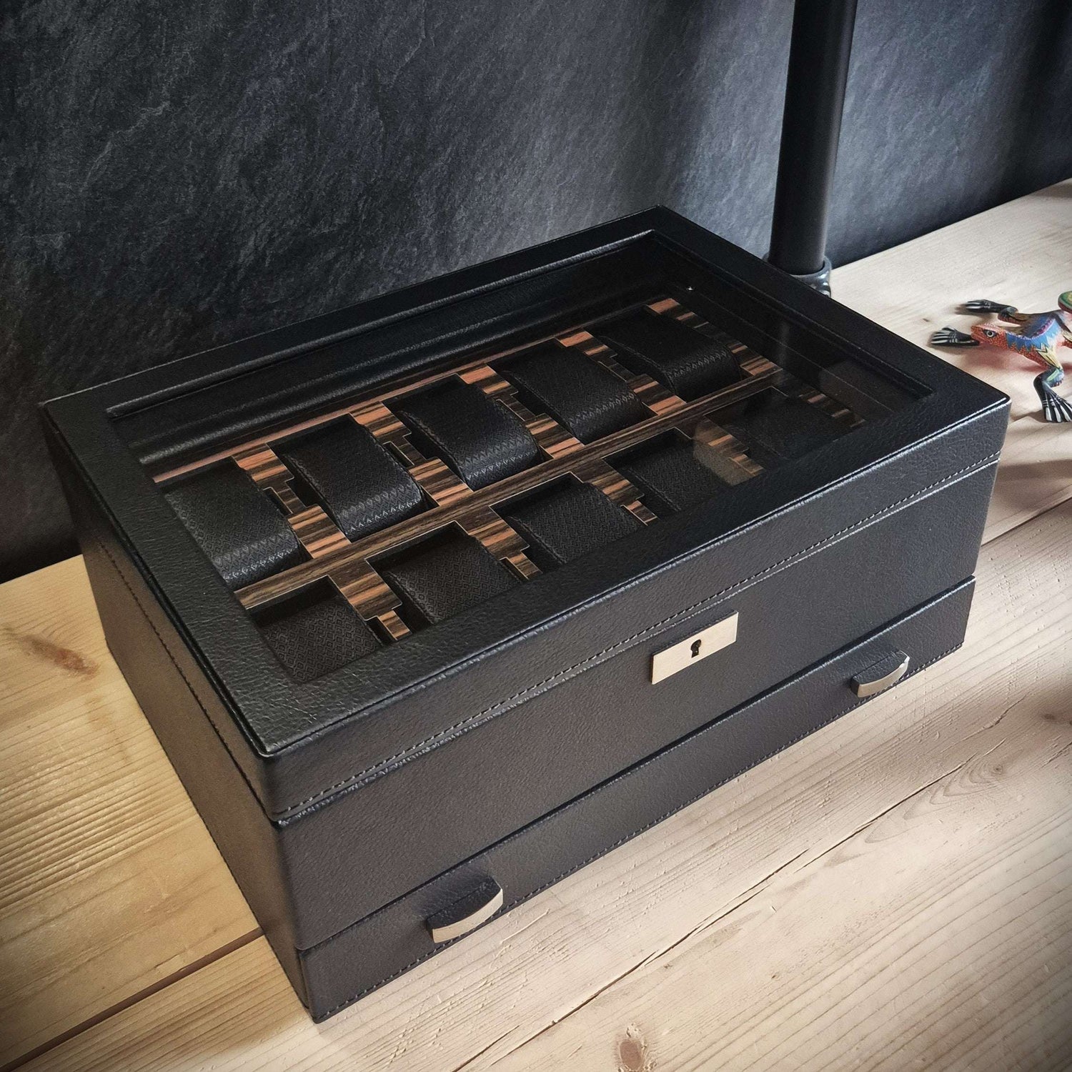 Horlogedoos met lade Roadster 10 horloges Wolf 1834 - Horlogerieshop.nl