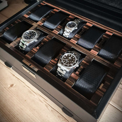 Horlogedoos met lade Roadster 10 horloges Wolf 1834 - Horlogerieshop.nl