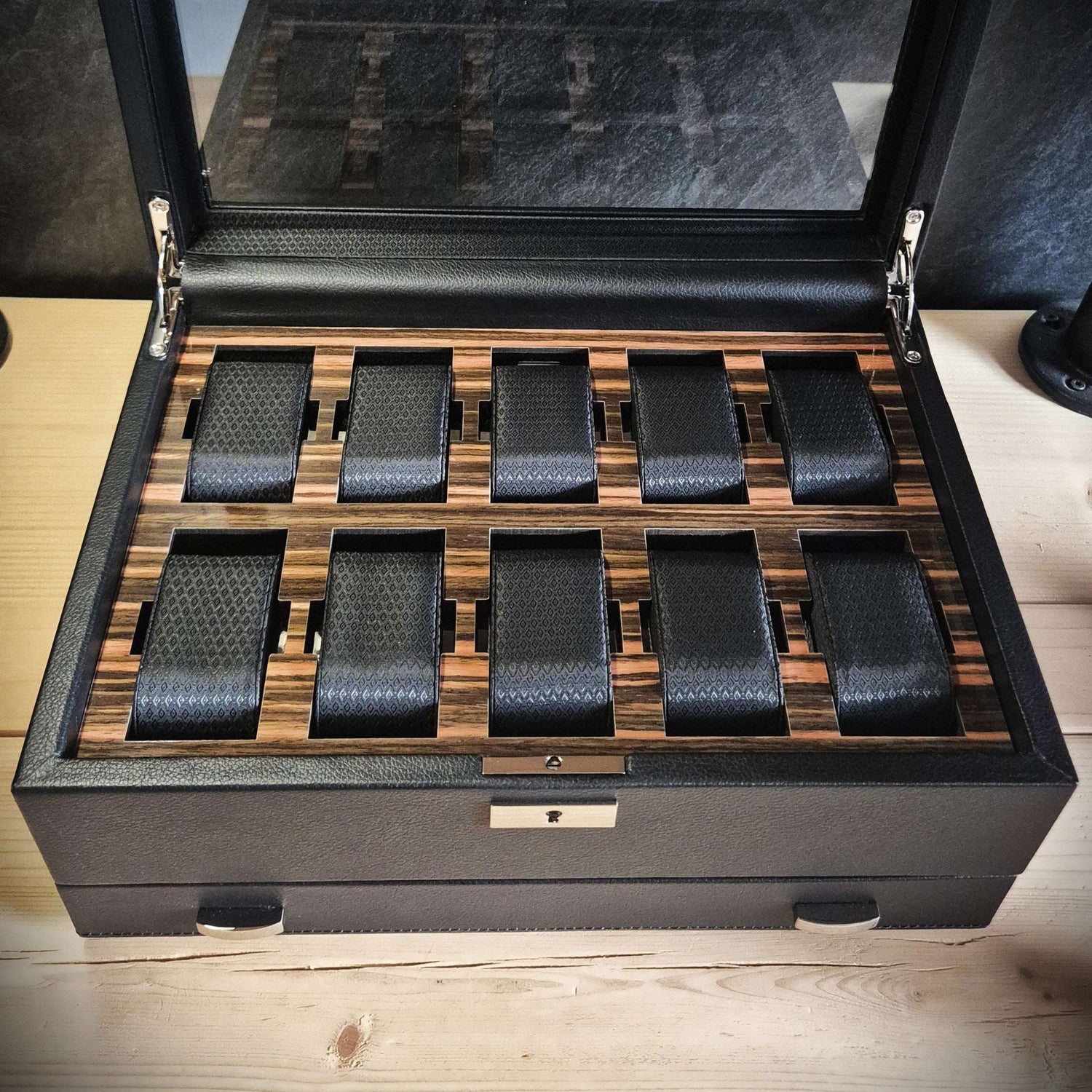Horlogedoos met lade Roadster 10 horloges Wolf 1834 - Horlogerieshop.nl