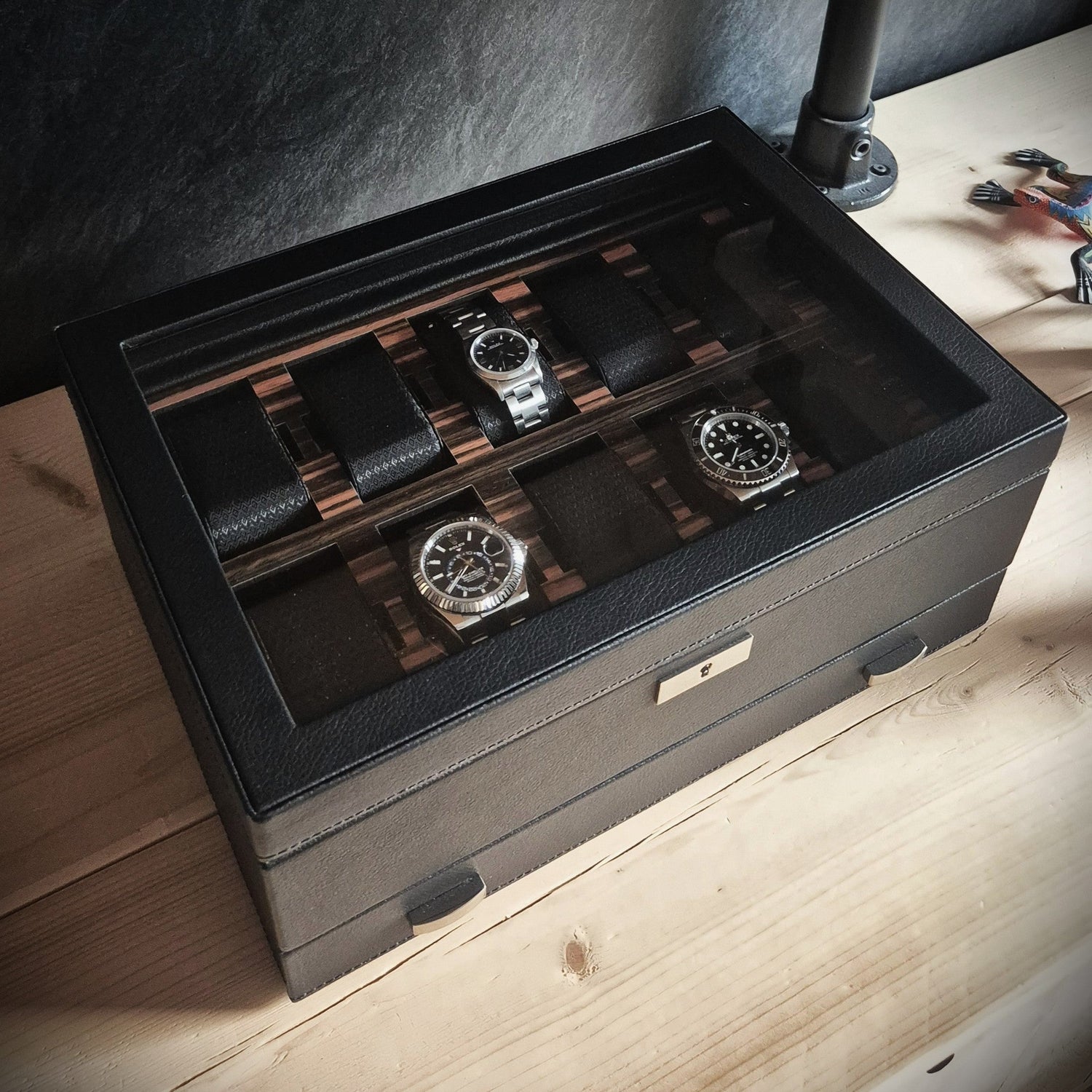 Horlogedoos met lade Roadster 10 horloges Wolf 1834 - Horlogerieshop.nl
