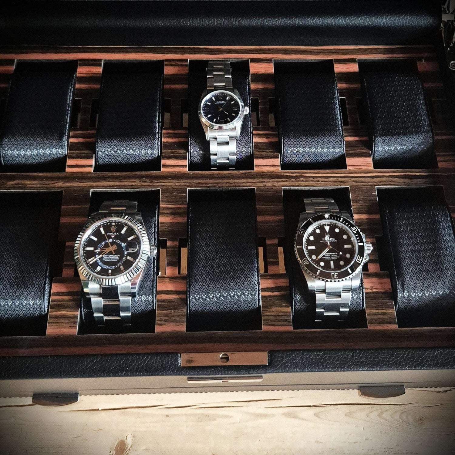 Horlogedoos met lade Roadster 10 horloges Wolf 1834 - Horlogerieshop.nl