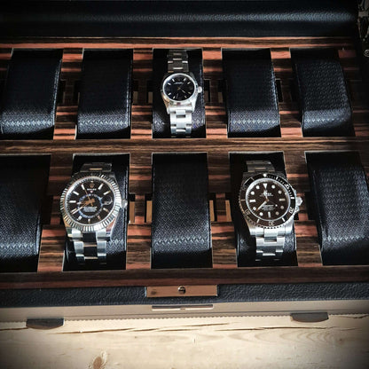 Horlogedoos met lade Roadster 10 horloges Wolf 1834 - Horlogerieshop.nl