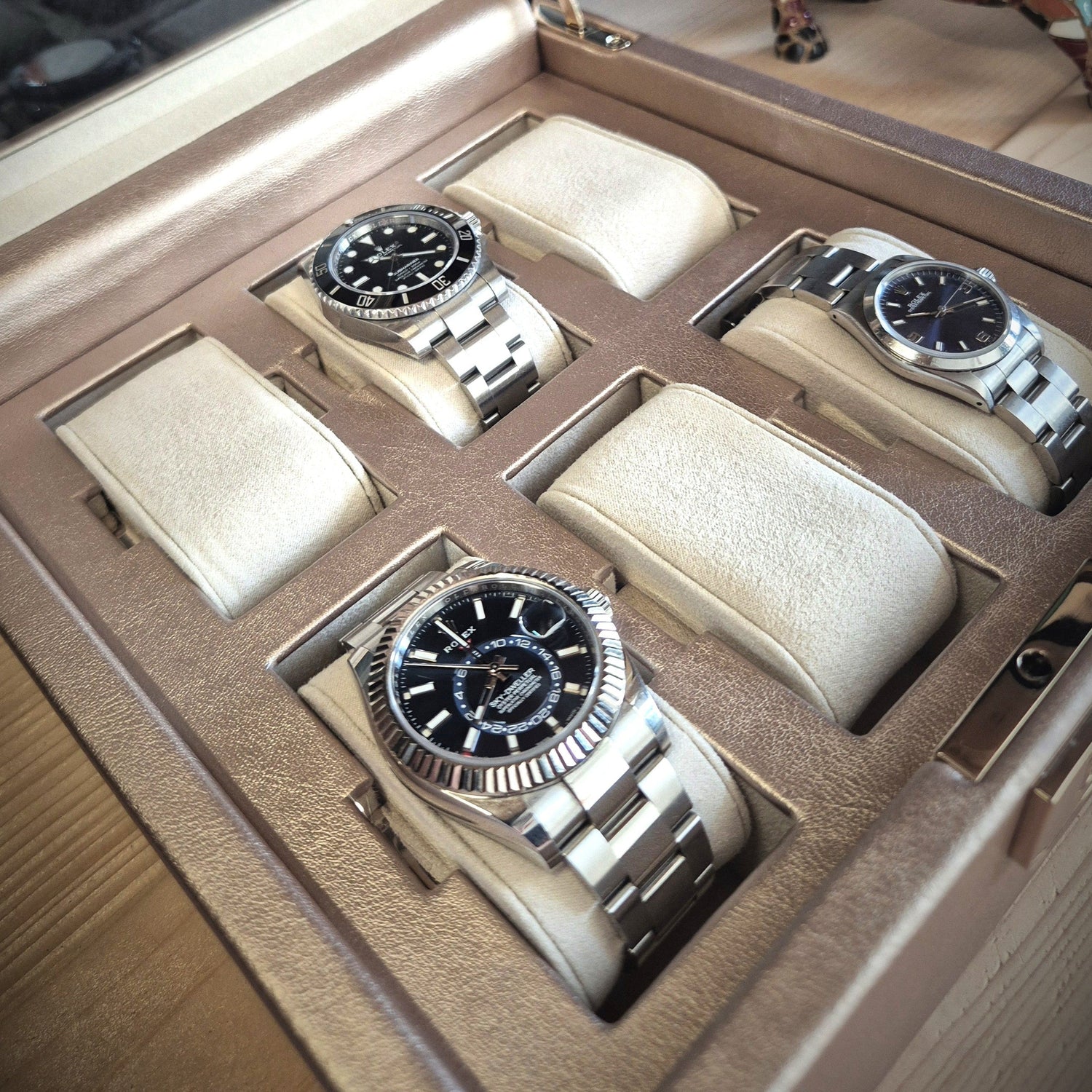 Horlogedoos Palermo 6 horloges Wolf 1834 - Horlogerieshop.nl