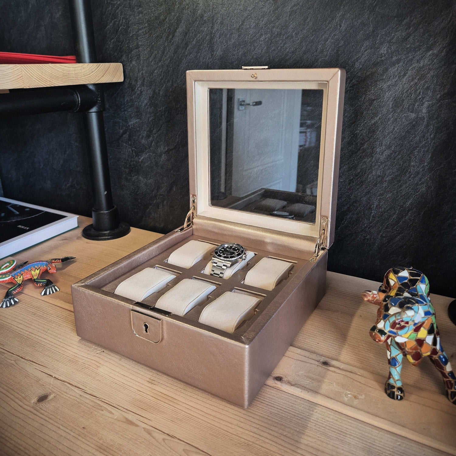Horlogedoos Palermo 6 horloges Wolf 1834 - Horlogerieshop.nl