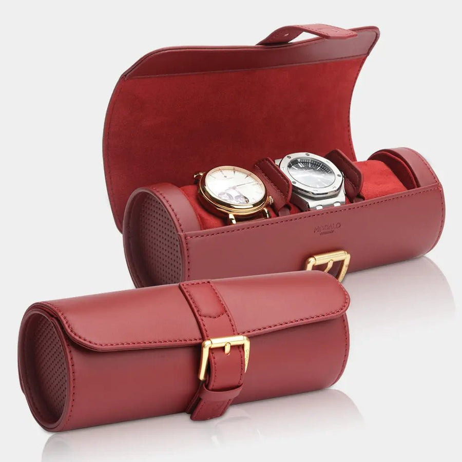 Horlogerol GENIUS leder 3 Horloges Modalo - Horlogerieshop.nl