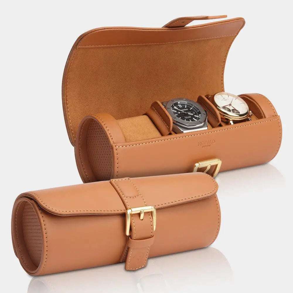 Horlogerol GENIUS leder 3 Horloges Modalo - Horlogerieshop.nl
