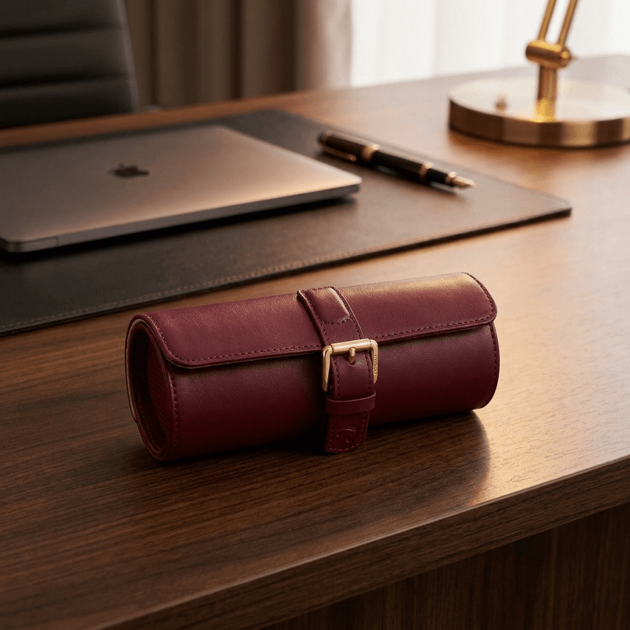 Modalo GENIUS horlogerol leder Bordeaux rood - lifestyle kantoor