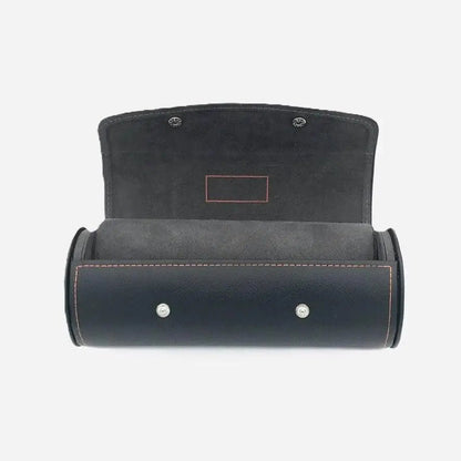 Horlogerol Zwart leder 3 Horloges Leanschi - Horlogedoos - Horlogerieshop.nl