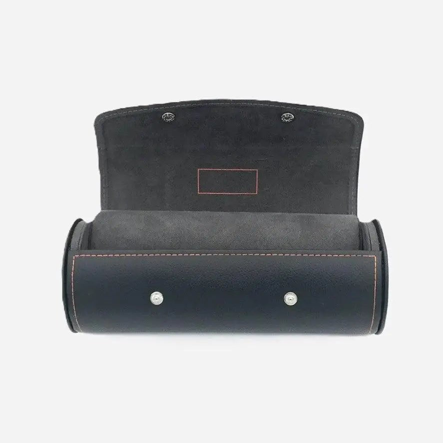 Horlogerol Zwart leder 3 Horloges Leanschi - Horlogedoos - Horlogerieshop.nl