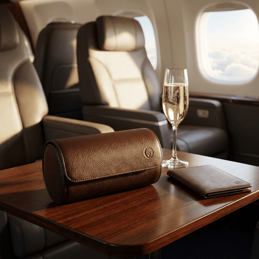 Old Fashioned Luxury horlogerol 2h Espresso Bruin - lifestyle-vliegtuig