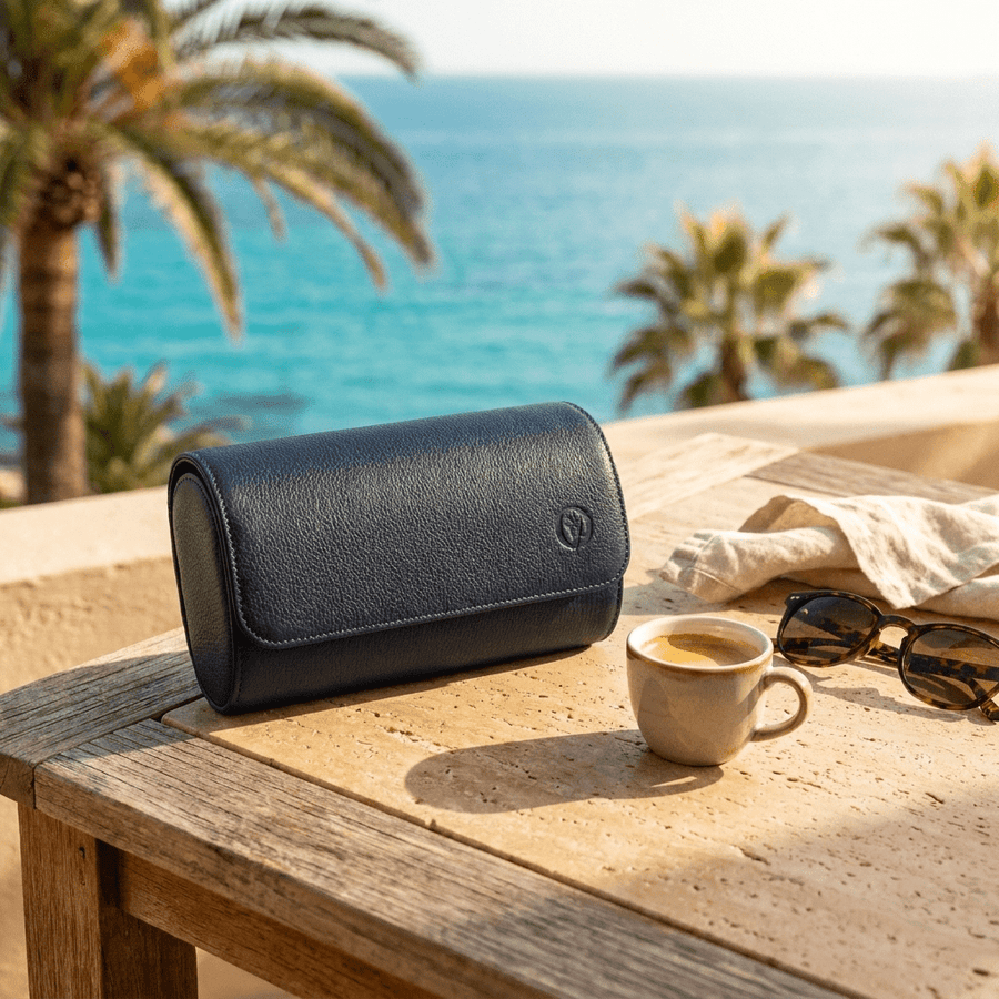 Old Fashioned Luxury horlogerol 2h Navy Blauw - lifestyle-terras