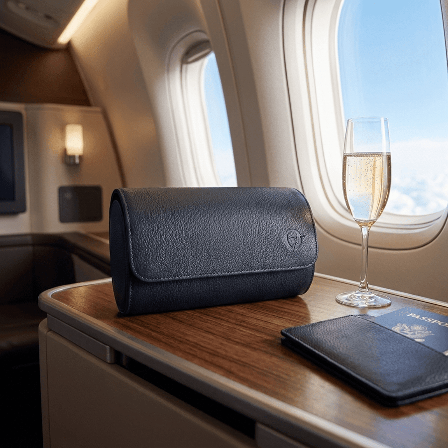 Old Fashioned Luxury horlogerol 2h Navy Blauw - lifestyle-vliegtuig