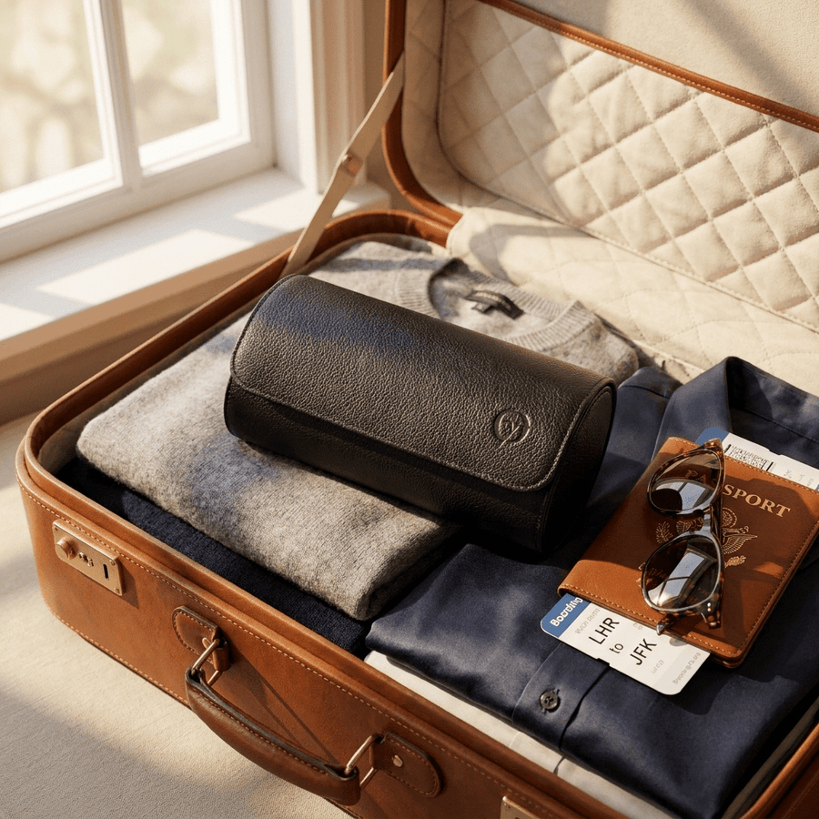 Old Fashioned Luxury horlogerol 2h Zwart - lifestyle-koffer