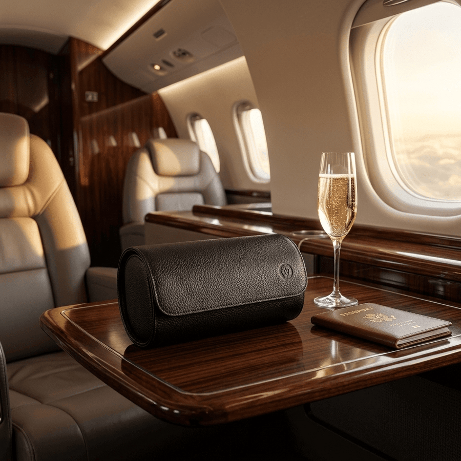 Old Fashioned Luxury horlogerol 2h Zwart - lifestyle-vliegtuig