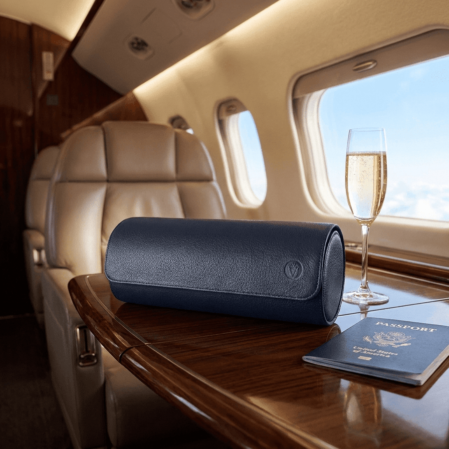 Old Fashioned Luxury horlogerol 3h Navy Blauw - lifestyle-vliegtuig