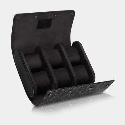 Horlogerol Zwart leder 6 Horloges Modalo - Horlogedoos - Horlogerieshop.nl