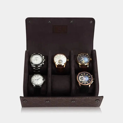 Horlogerol Bruin leder 6 Horloges Modalo - Horlogedoos - Horlogerieshop.nl