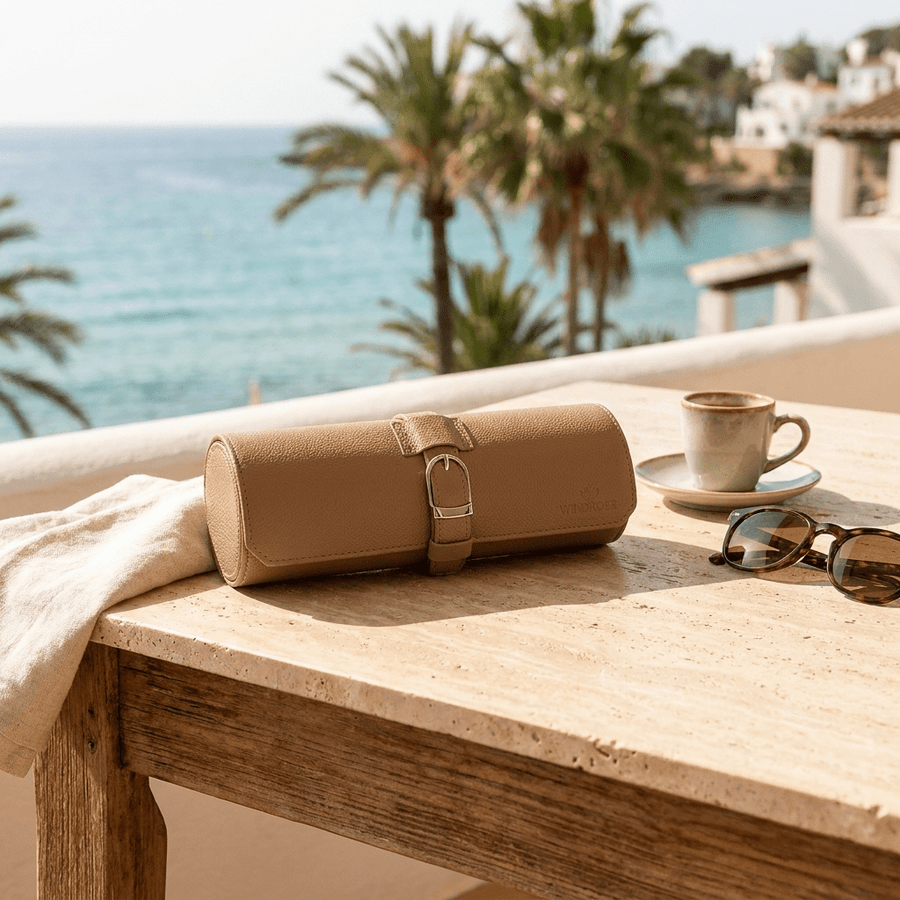 Windrose 1967 Marvella horlogerol Camel - lifestyle-terras reis lifestyle