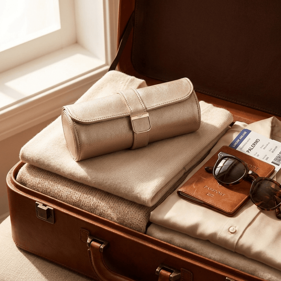 Wolf 1834 Palermo horlogerol Rose Gold - lifestyle-koffer