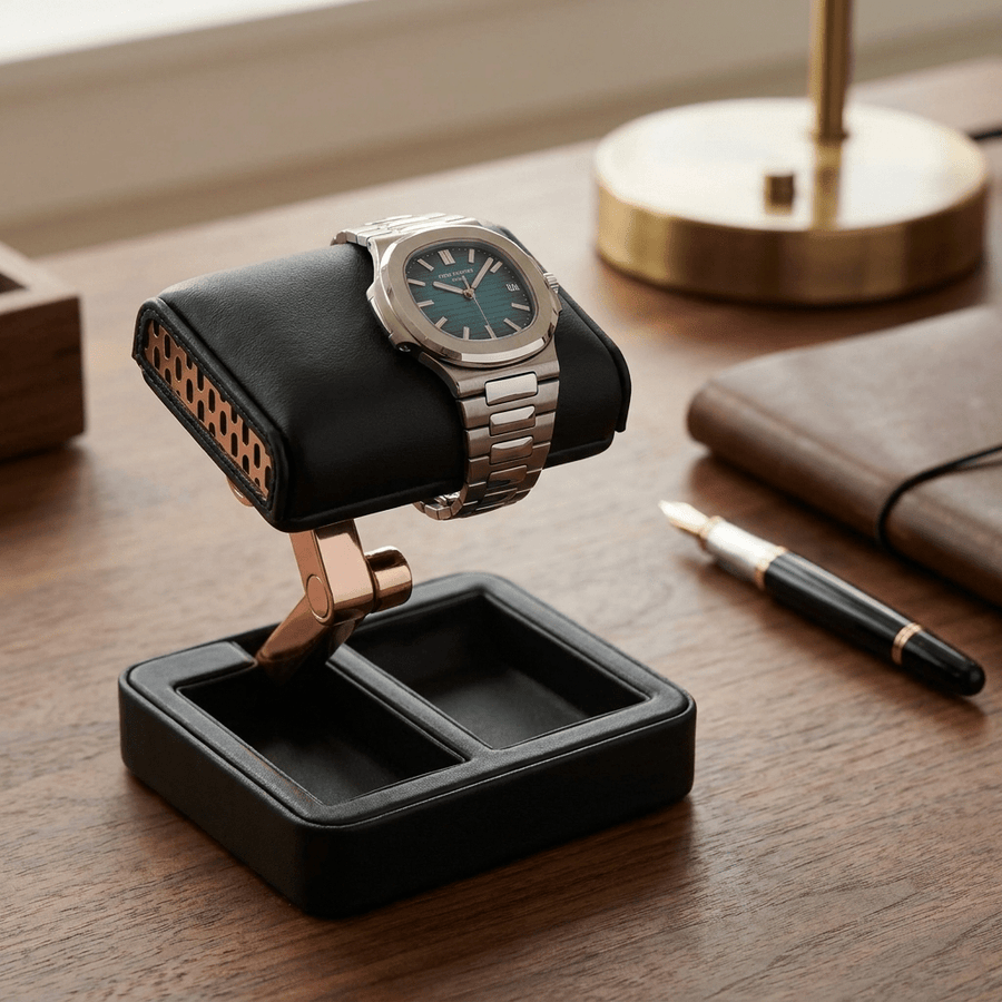 Wolf 1834 axis horlogestandaard Copper lifestyle-bureau
