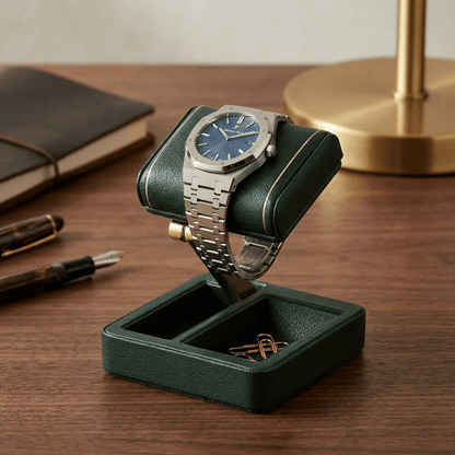 Wolf 1834 british-racing horlogestandaard Donkergroen lifestyle-bureau