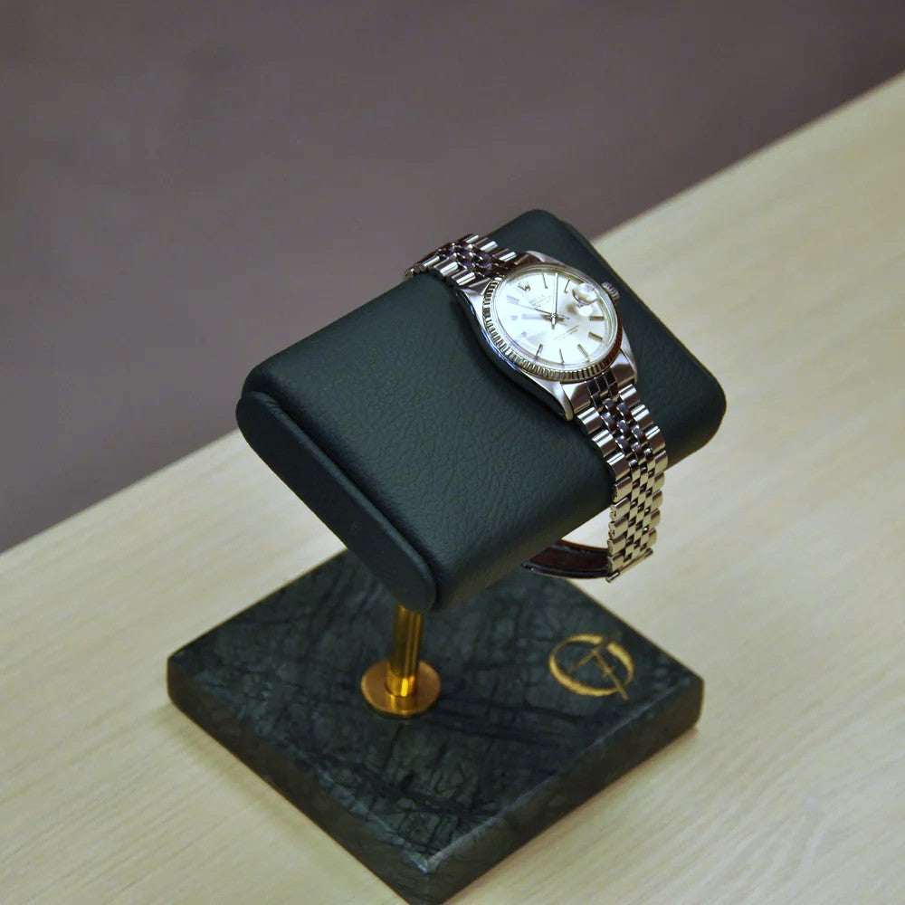 Horlogestandaard Marmer 1 horloge Leder Old Fashioned Luxury