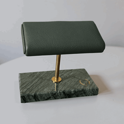 Horlogestandaard Marmer 2 horloges Leder Old Fashioned Luxury