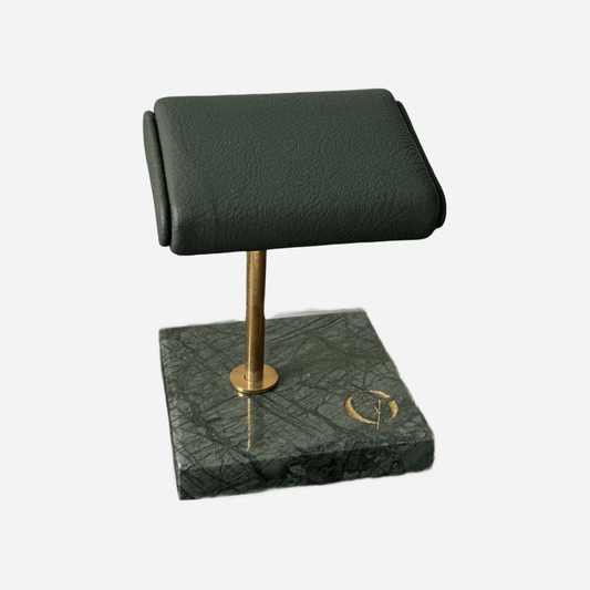 Old Fashioned Luxury marmer horlogestandaard 1-horloge Smaragd Groen - cutout