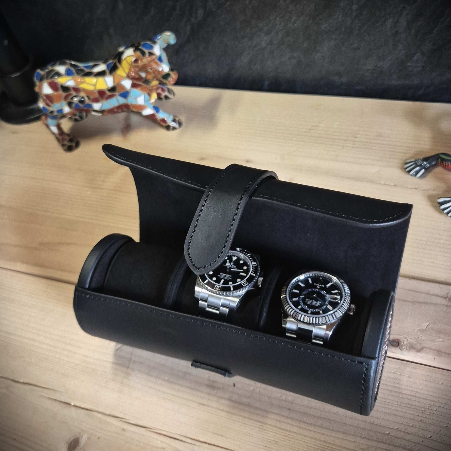 Horlogrol Axis 3 horloges Wolf 1834 - Horlogerieshop.nl