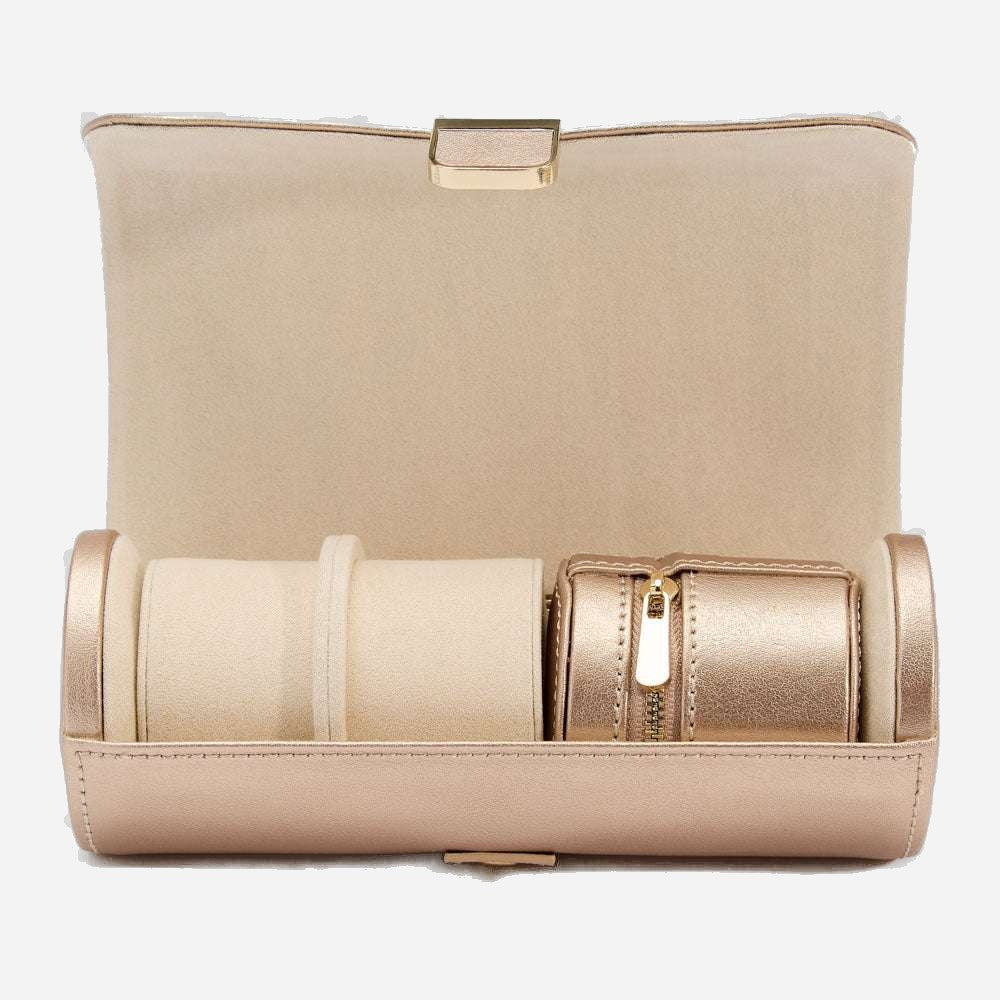 Horlogrol Palermo 2 horloges met juwelen pouch Wolf 1834 - Horlogerieshop.nl