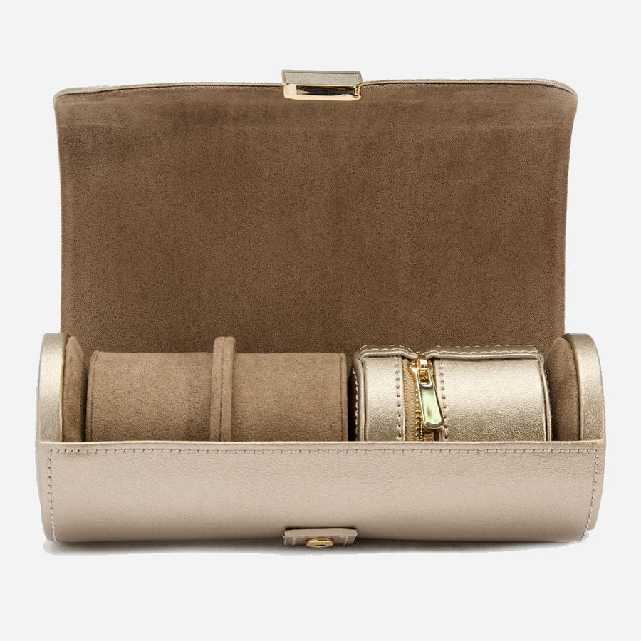 Horlogrol Palermo 2 horloges met juwelen pouch Wolf 1834 - Horlogerieshop.nl