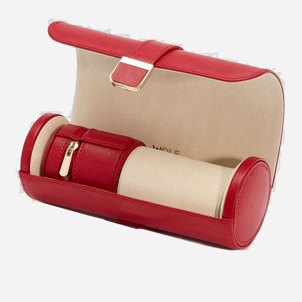 Horlogrol Palermo 2 horloges met juwelen pouch Wolf 1834 - Horlogerieshop.nl