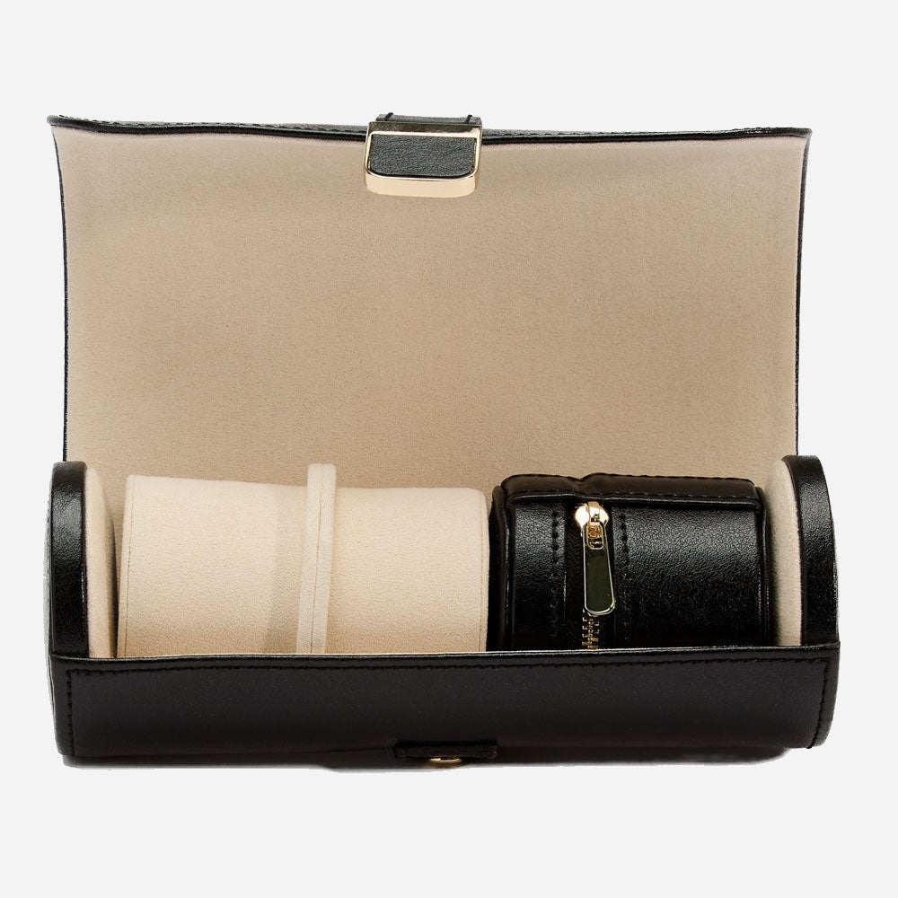 Horlogrol Palermo 2 horloges met juwelen pouch Wolf 1834 - Horlogerieshop.nl