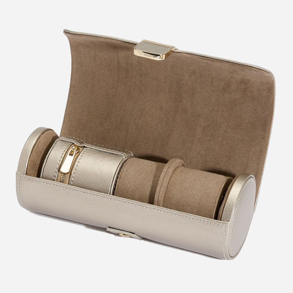Horlogrol Palermo 2 horloges met juwelen pouch Wolf 1834 - Horlogerieshop.nl