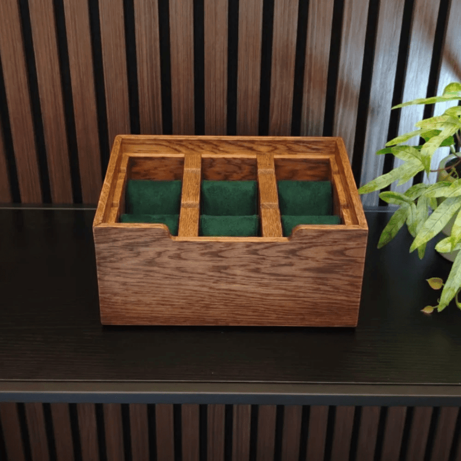 Horlogedoos Donker Eiken 6 Horloges Morelund - Horlogerieshop.nl